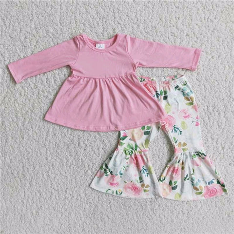 Girl's Flower Pink Outfits