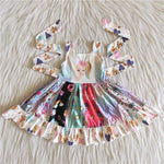 SALE C9-15 Boutique Girl's Twirl Cartoons Dress
