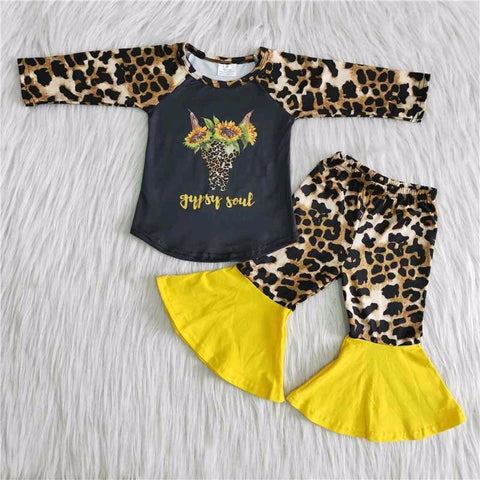 Bull Skull Cow Leopard Sunflower Set