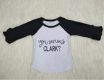 Girl's CLARK Black Long Sleeves Shirt Top