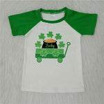 SALE C8-1-2 St. Patrick Boy's Lucky Short Sleeves Shirt Top