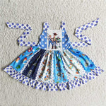 Boutique Cartoons Blue Twirl Girl's Dress