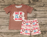 SALE BSSO0023 Ballgame Baseball Boy's Shorts Set