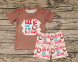 SALE BSSO0023 Ballgame Baseball Boy's Shorts Set