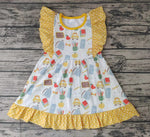GSD0061 Back To School Yellow Pencil Cute Girl's Dress