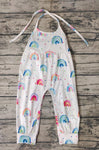 SR0050 Fashion Colorful Rainbow Suspender Girl's Jumpsuit