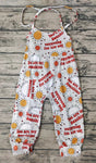 SR0051 Fashion You are my sunshine Suspender Girl's Jumpsuit