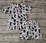 Summer Cow Pajamas Girl's Shorts Set