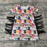 SALE GSD0090 Fashion RODEO Cowgirl Cow With Tassel Girl's Dress