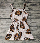 SR0060 Football Rugby Leopard Girl's Shorts Jumpsuit