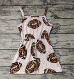 SR0060 Football Rugby Leopard Girl's Shorts Jumpsuit