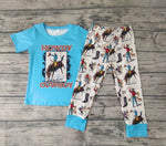 SALE BSPO0004 HOWDY COWBOY Blue Horse Riding Boy's Set