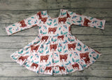 New Christmas Cow Girl's Dress