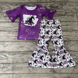 Halloween Big witch energy Purple Girl's Set