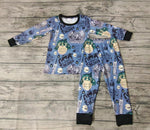 SALE BLP0010 Halloween CHILDREN Black Boy's Set Pajamas