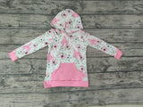 Girl's Flower Castle Hoodie Pink Shirt Top