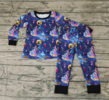 Halloween New Cartoon Skull Black Boy's Set Pajamas