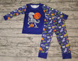 BLP0025 Halloween Dinosaur Pumpkin Bat Boy's Set Pajamas