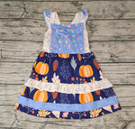 Pumpkin Flower Ruffles Boutique Girl's Dress