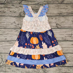 Pumpkin Flower Ruffles Boutique Girl's Dress