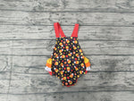 Halloween Orange Cute Baby Girl's Romper