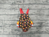 Halloween Orange Cute Baby Girl's Romper