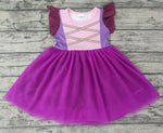 SALE GSD0128 New Design Princess Tulle Purple Cute Girl's Dress