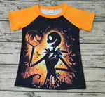 Boy's Halloween Short Sleeves Pumpkin Orange Cute Shirt Top