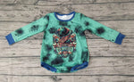 LR0095 Halloween Long Sleeves ELM STREET Green Baby Bubble Girl's Romper