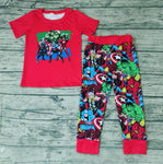 SALE BSPO0021 New Cartoon Red Short Sleeves Boy's Set