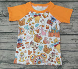 Boy's Halloween Cartoon Orange Cute Shirt Top