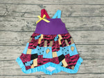 SR0083 New Design Halloween Patch Girl's Dress