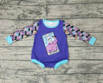 Halloween Long Sleeves The Slasher Purple Baby Bubble Girl's Romper