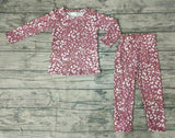 SALE GLP0199 New Leopard Pink Cute Girl's Set Pajamas