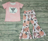 SALE GSPO0082 Not Today Heifer Butterfly Pink Cow Girl's Set