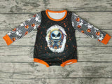 Halloween Bull Stripe Baby Bubble Girl's Romper