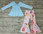 SALE GLP0144 New Cartoon Princess Sky Blue Pink Girl's Set