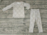 New Green Grey Smiley Cute Girl's Set Pajamas