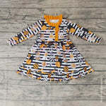 Halloween Pumpkin Stripe Nightgown Cute Girl's Dress