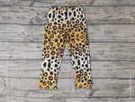 Khaki Leopard Animal Casual Trousers Pants