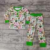 SALE BLP0077 Christmas Movie Green Boy's Set Pajamas