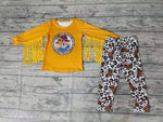 SALE GLP0167 Scarecrow Leopard With Tassel Yellow Girl's Set