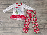 SALE GLP0226 Boutique Christmas Dinosaur Red Snowflake Girl's Set