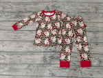 Christmas Santa Leopard Red Boy's Set Pajamas