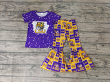 LSU Tiger Football Team Purple Girl's Set