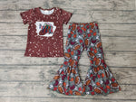 SALE GSPO0212  Football Season Brown Girl's Set