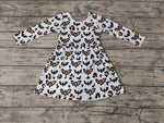 SALE GLD0051 Halloween Bat Leopard Cute Girl's Dress