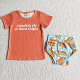 Pumpkin Pie Orange Girl's Baby Matching Clothes