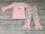 Christmas Cookie Milk Pink Girl's Set Pajamas