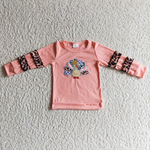 Thanksgiving Embroidered Turkey Pink Leopard Girl's Matching Clothes